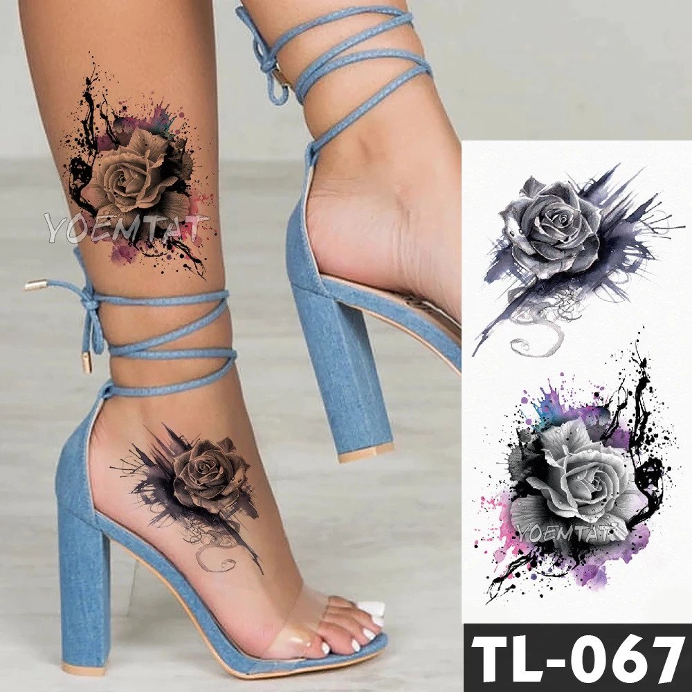 Dočasné falešné tetování na nohu